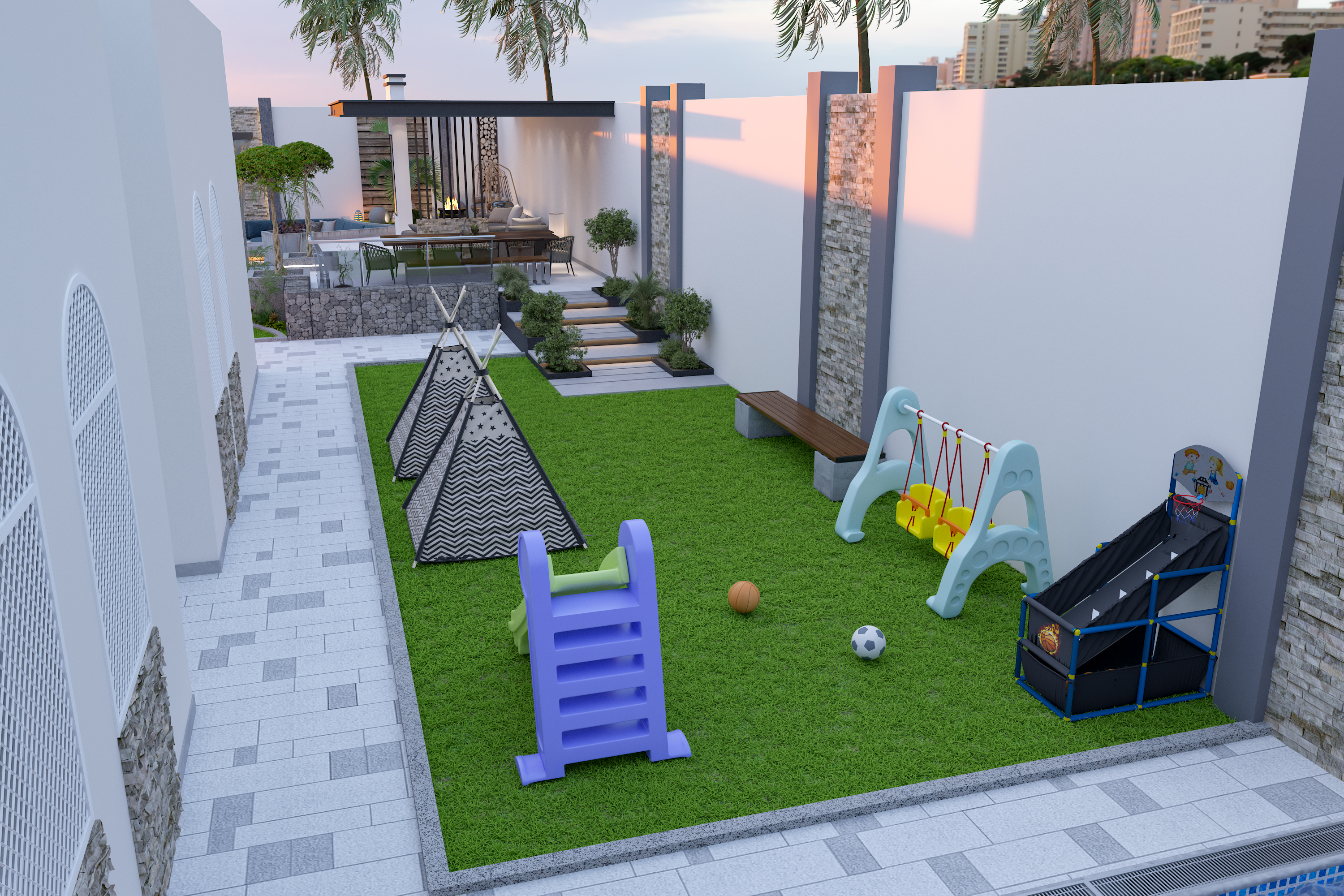 别墅后院花园丨laarte.ae-23