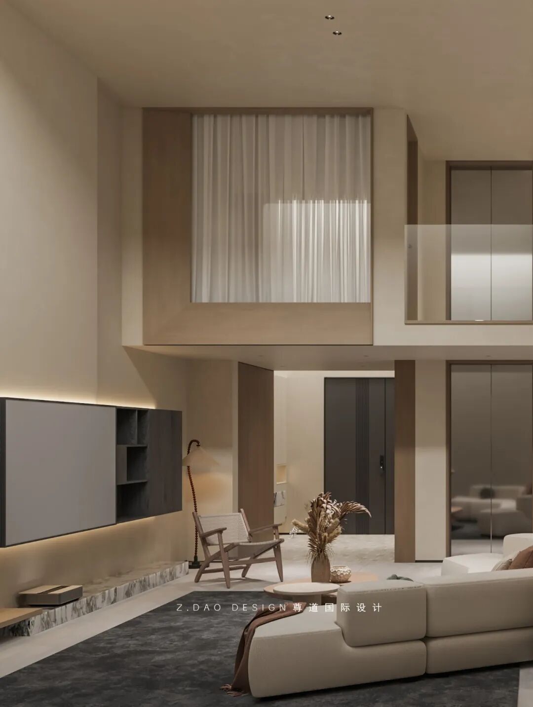 龙湖丽丰·西宸原著400㎡静奢风别墅（《喜 棠》）丨尊道国际设计-43