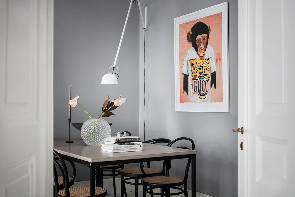 北欧风格清新公寓,色彩碰撞的宁静空间-17