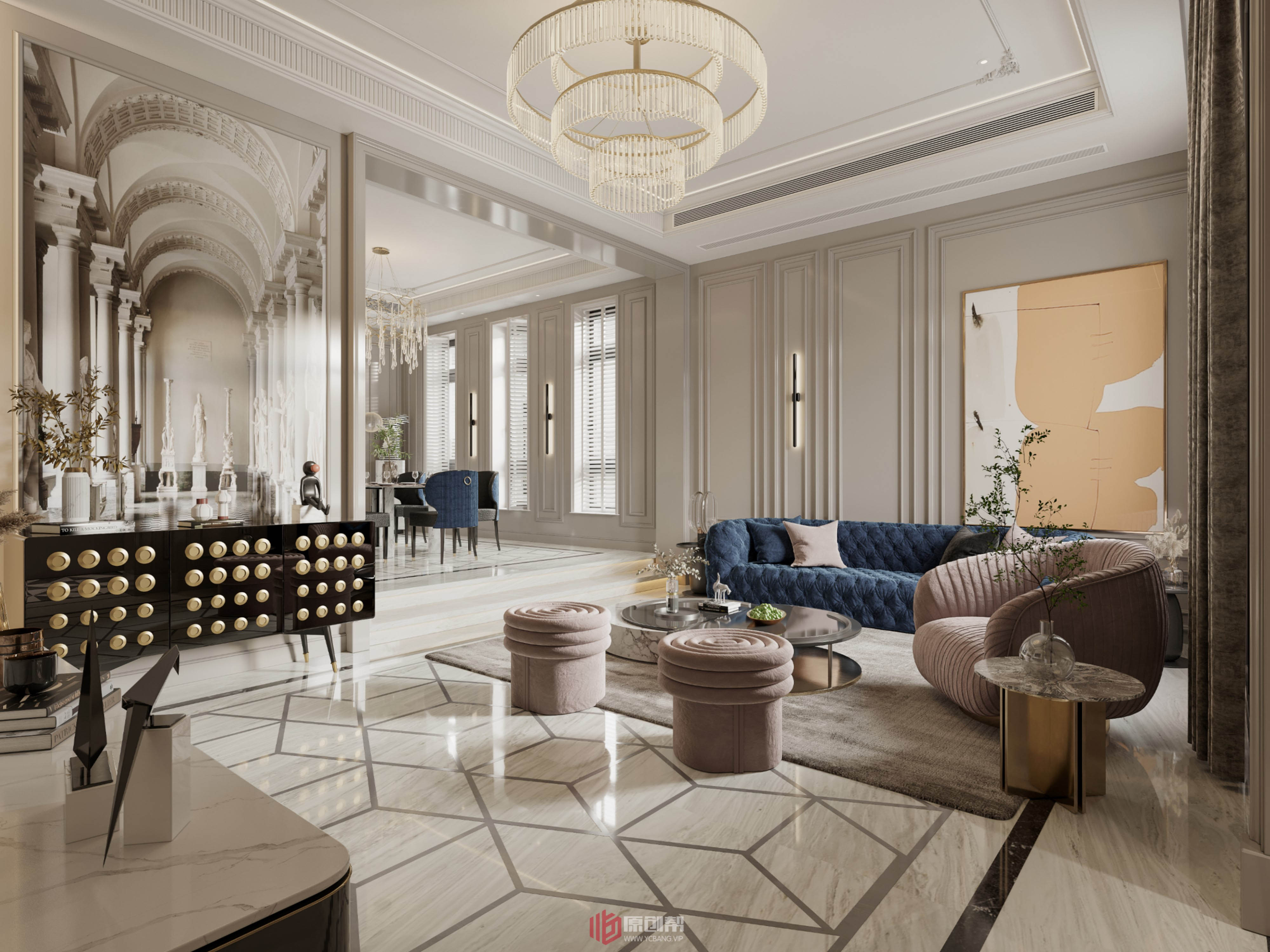 法式风情精致公寓设计丨原创帮（设计帮）-8