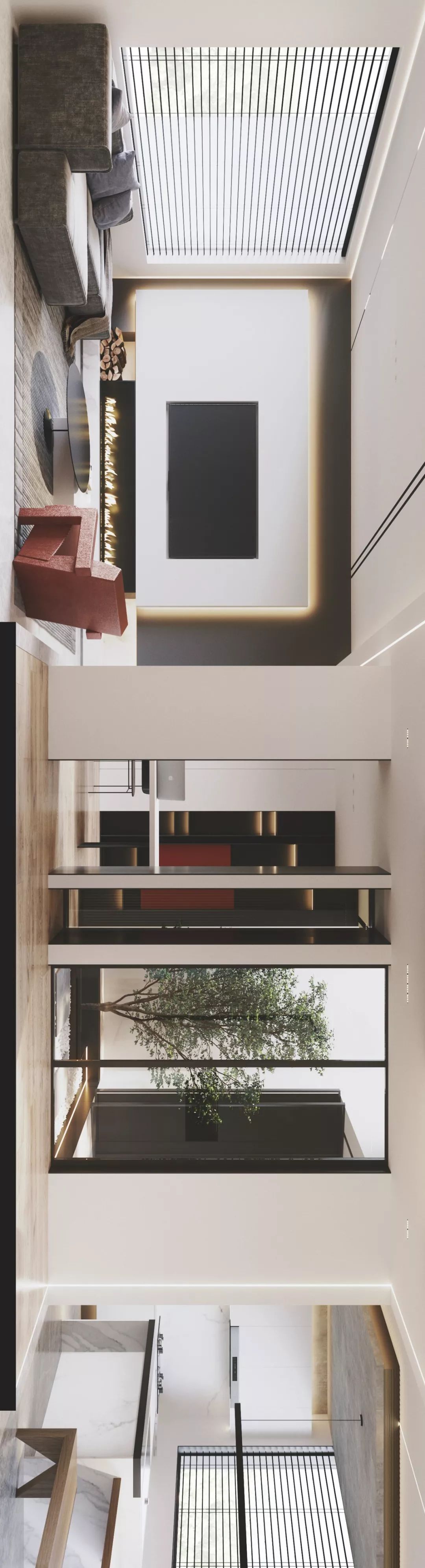 上海融信别墅极致简约设计，原始天井变身为空间亮点-31