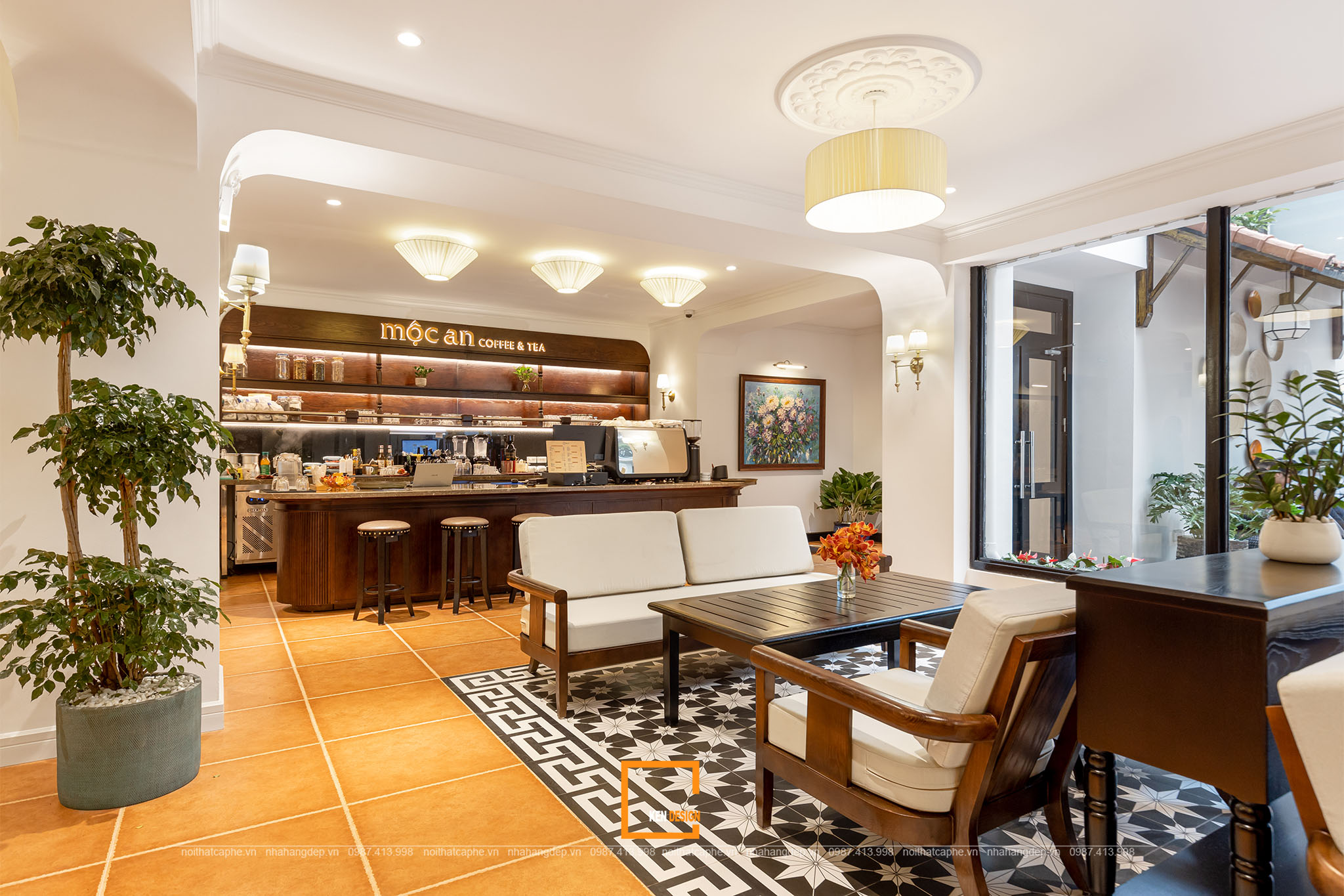 Thiết kế Mộc An Coffee & Tea – Không gian cafe 3 trong 1 mới lạ tại Hà Nội-8