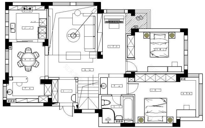 奶油法式风情,回游动线中西厨设计丨中国杭州丨王楠,黄质萍-20