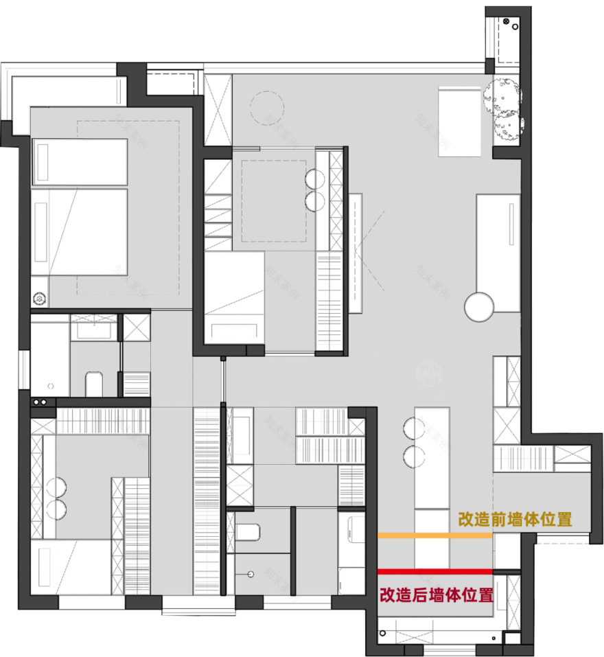 浙江平湖四口之家的30m衣柜与洄游动线设计丨中国浙江-40