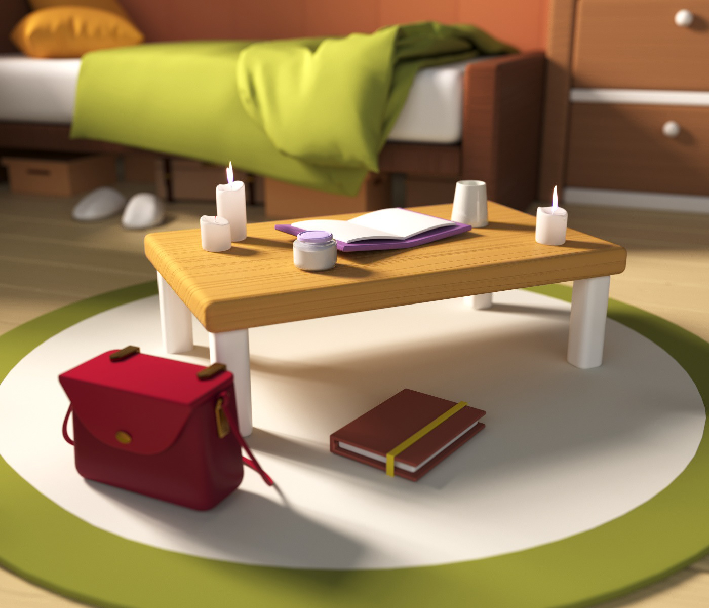 3d Isometric bedroom-2