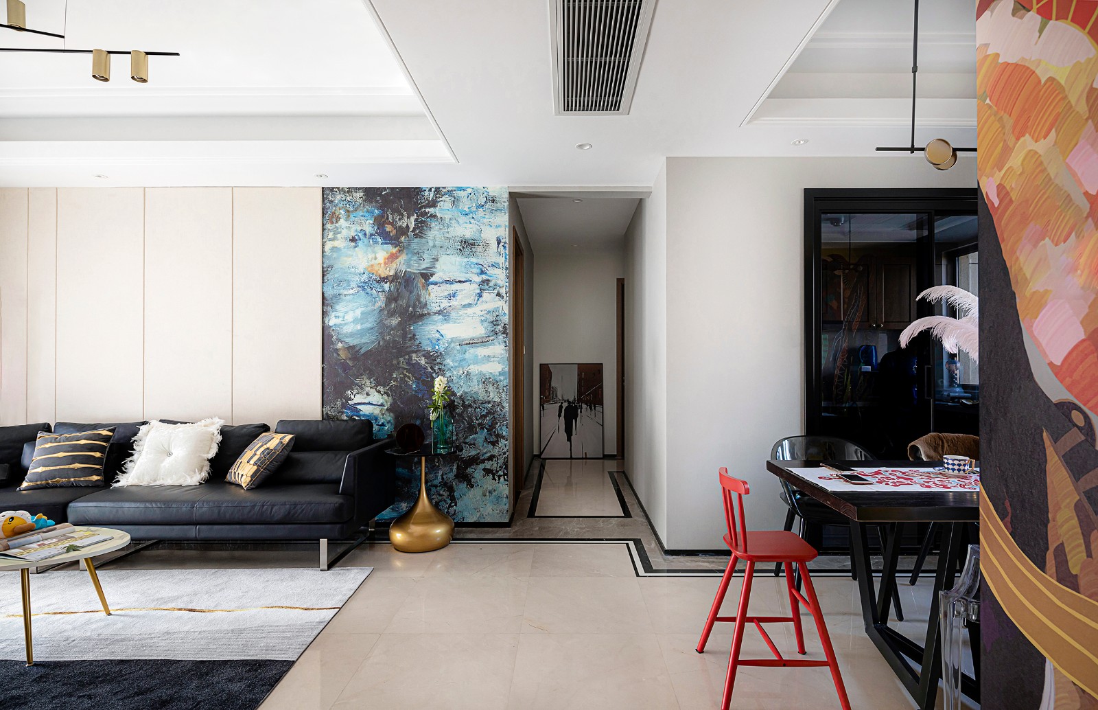 南京中海玄武公馆现代撞色之家丨中国南京丨山舍建筑设计-9