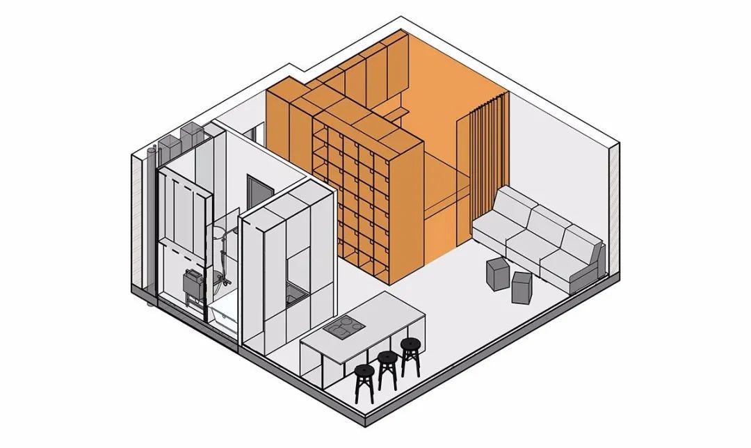 37㎡“首饰盒子”公寓，演绎现代都市舒适生活-7