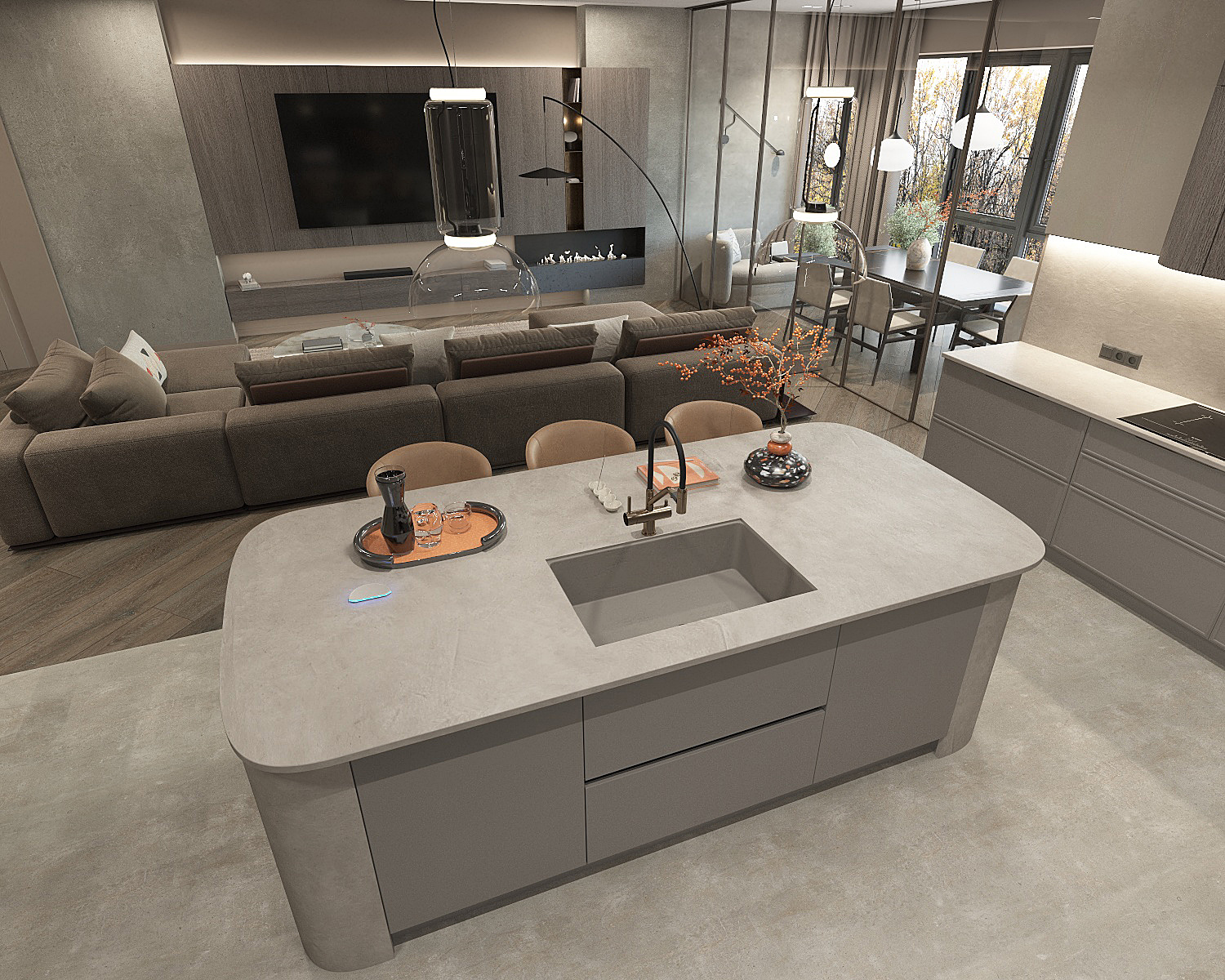 Kitchen-living room / Chisinau/ Moldova-17