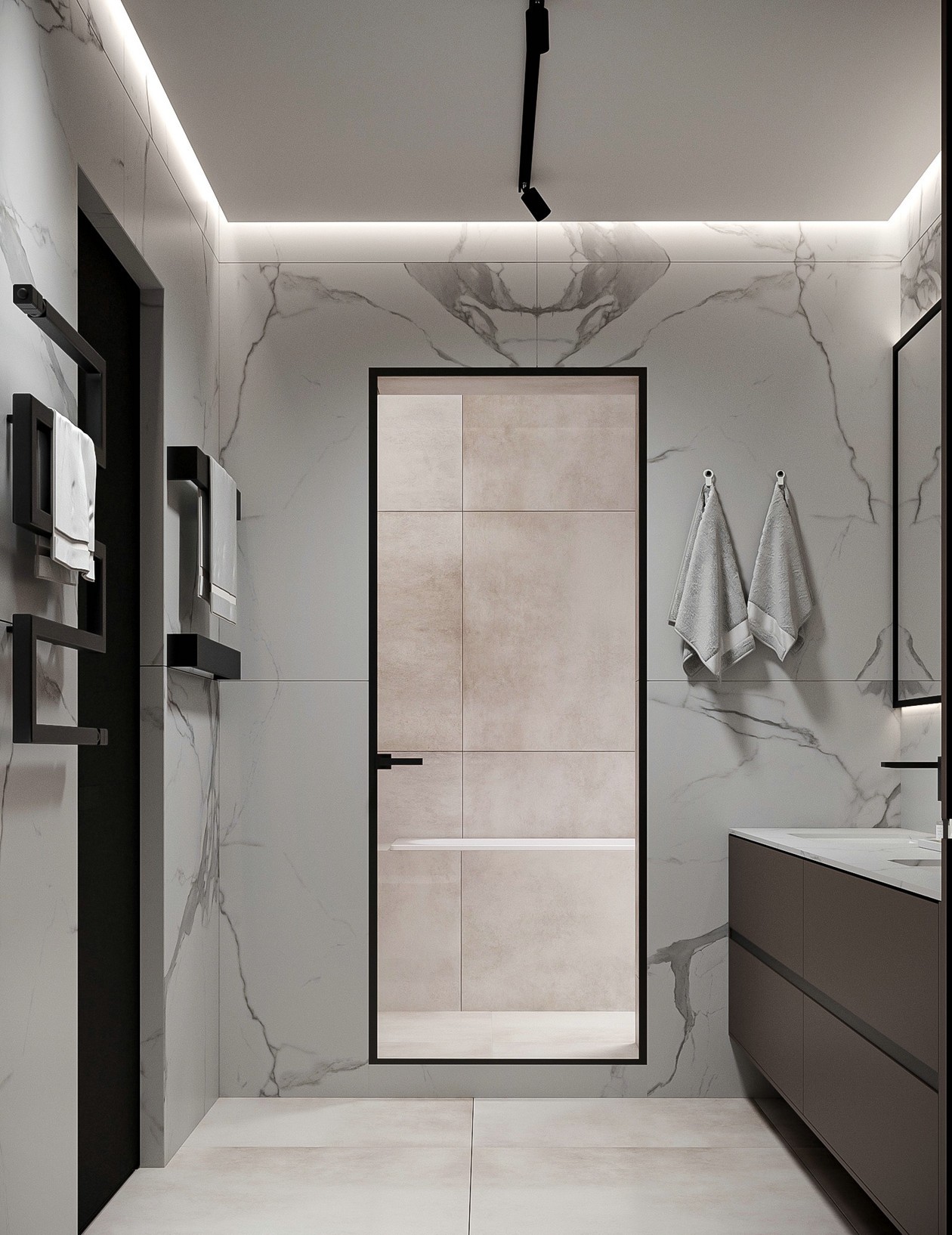 110㎡高级灰色系住宅设计 超舒适！-17