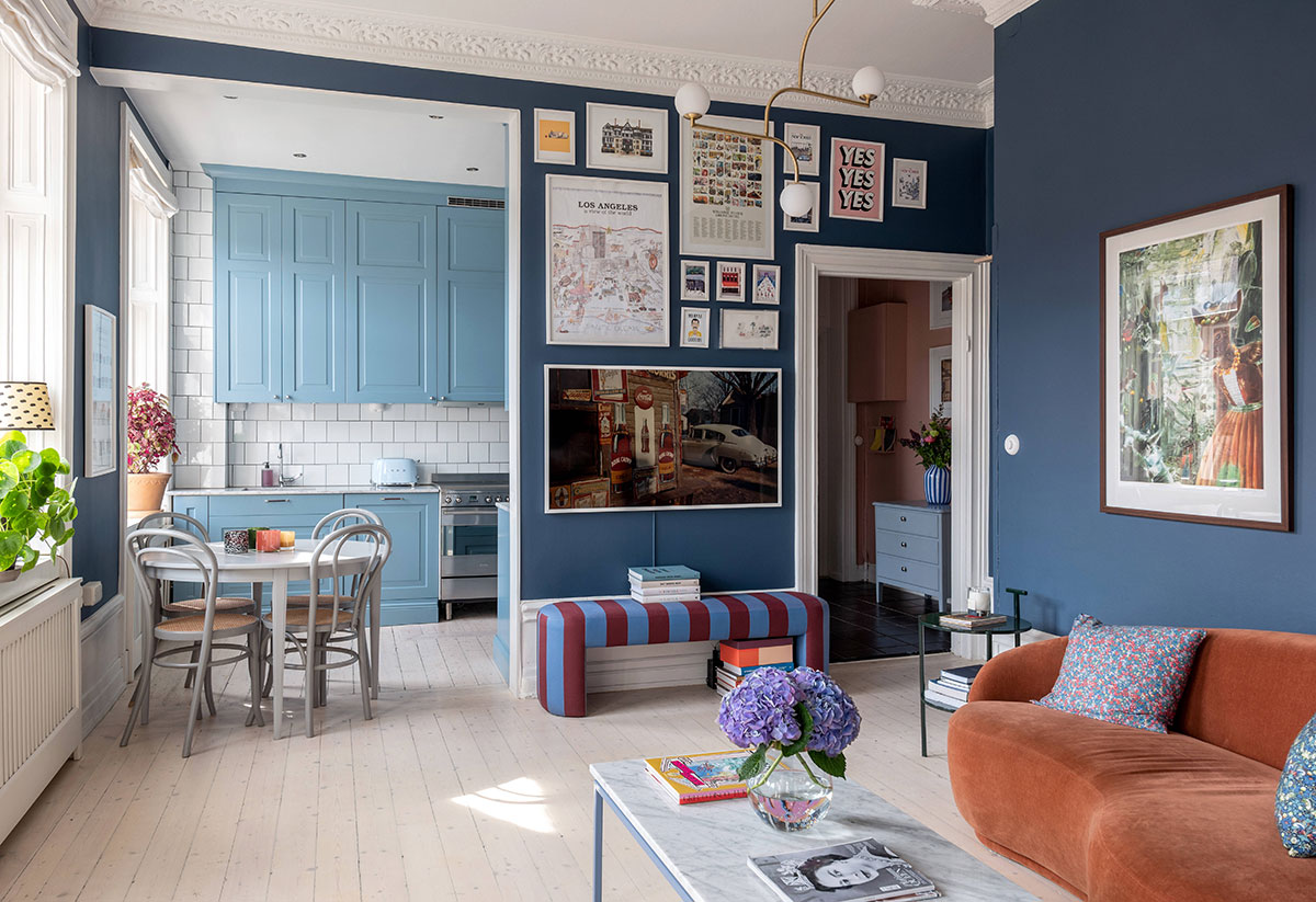 斯德哥尔摩活力蓝色公寓设计-1