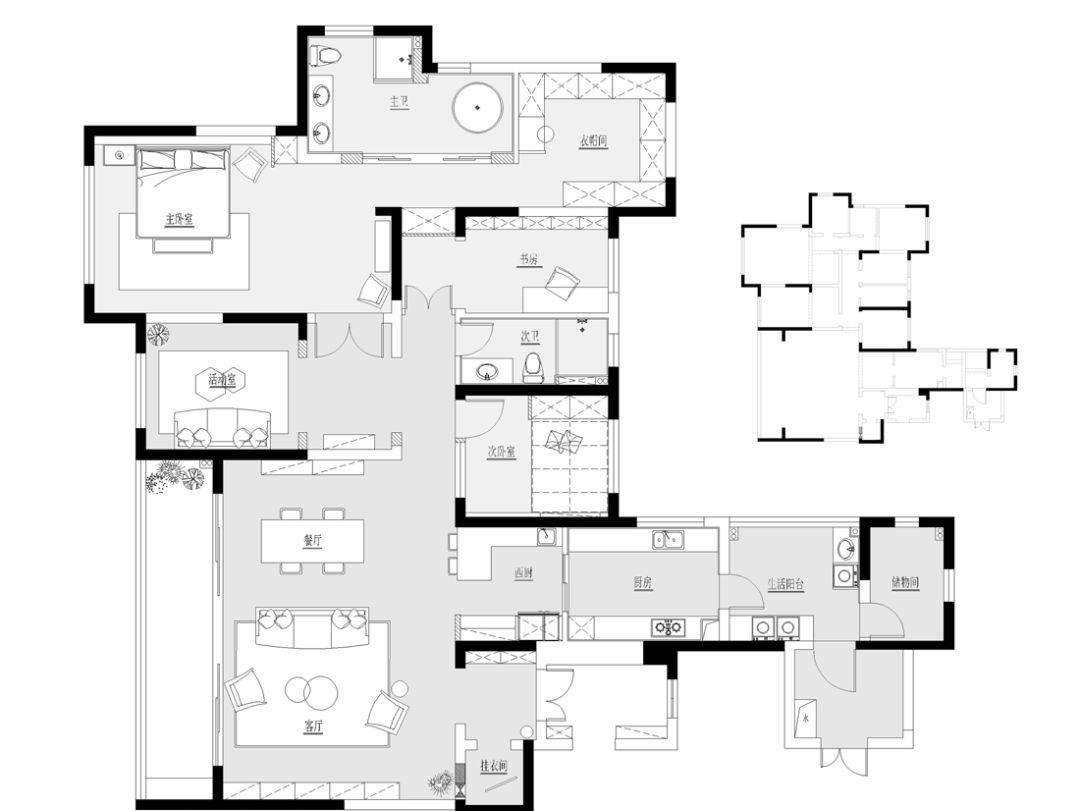 清羽设计丨两个人住的大平层可以多爽？-0