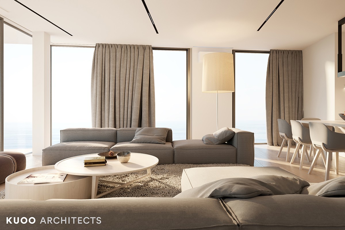 164m² 波兰极简主义海景度假公寓：KUOO ARCHITECTS-5