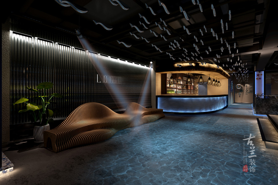 成都鱼主题餐厅 | 工业风邂逅海洋元素-4