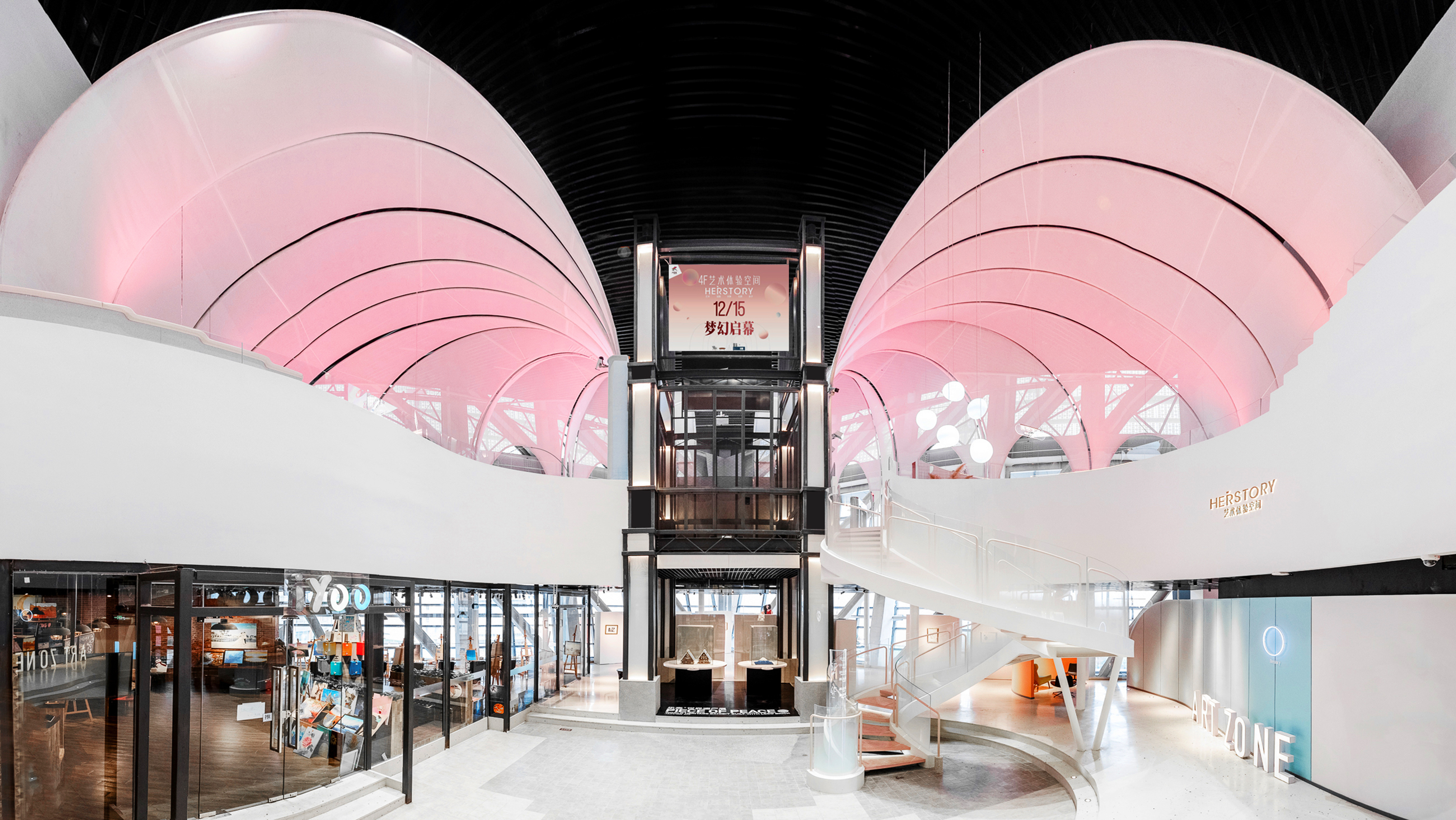 梦幻蝶舞 | 上海 Joy City 购物商场共享客厅设计-49