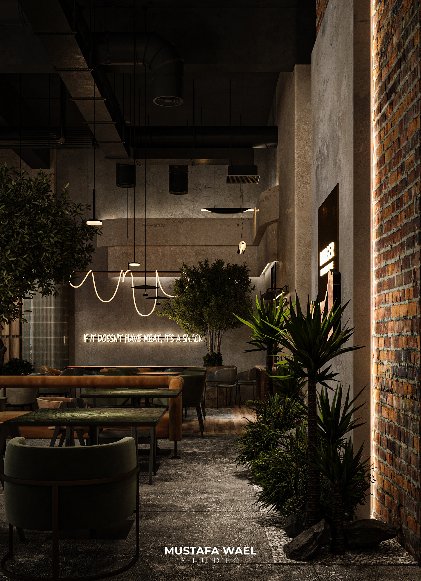 Burger Shop & Cafe | Interior design-15