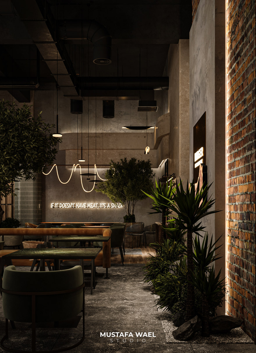 Burger Shop & Cafe | Interior design-15