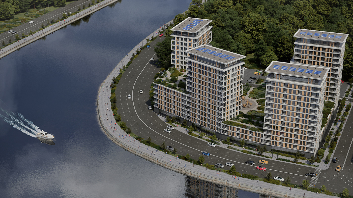 Anastasiya Gushchina丨公寓建筑丨River Neiborhood residence...-1