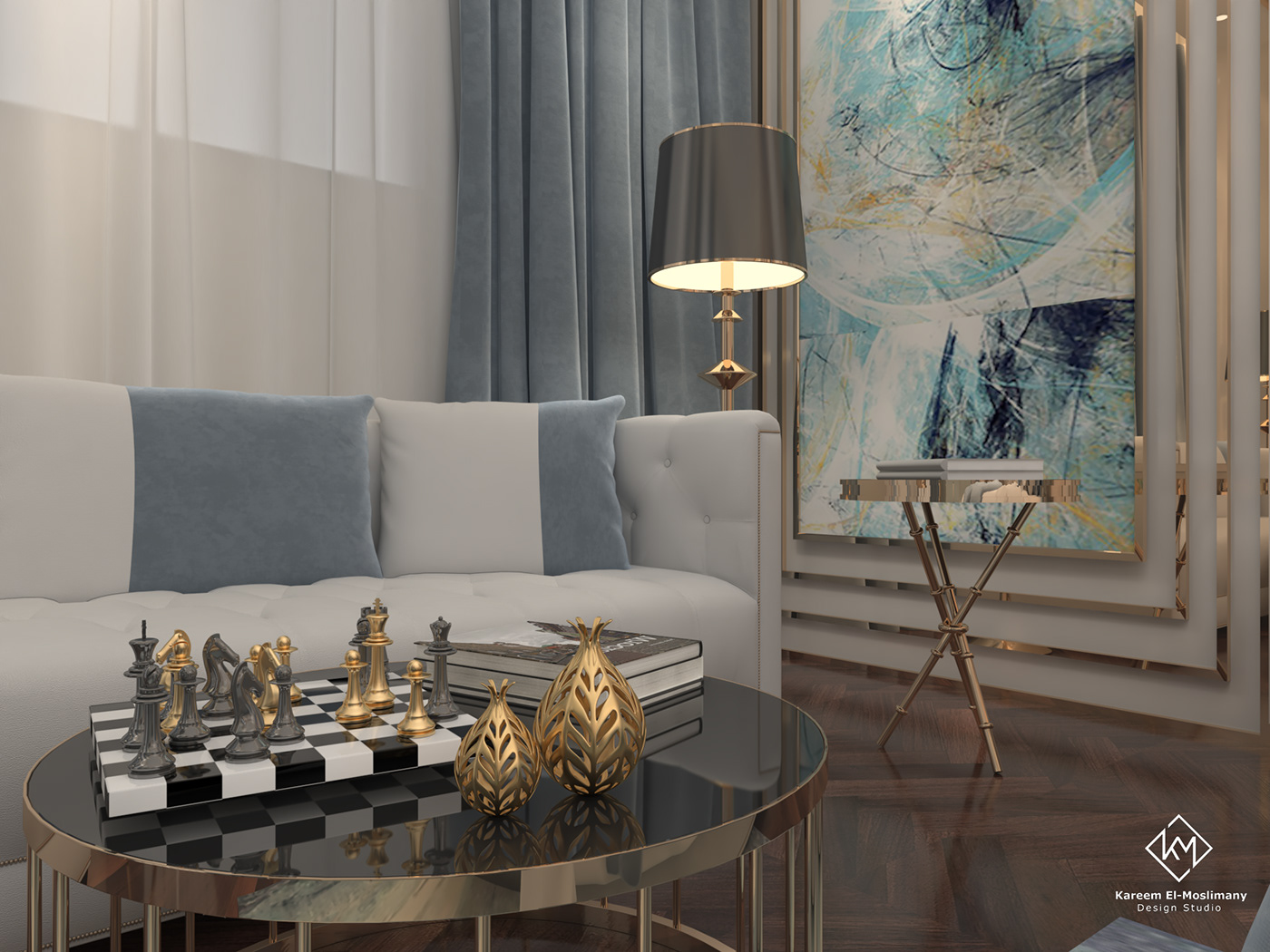 Anastasiya Gushchina丨平层丨Luxurious Neo-Classic Master Bedroom Design-6