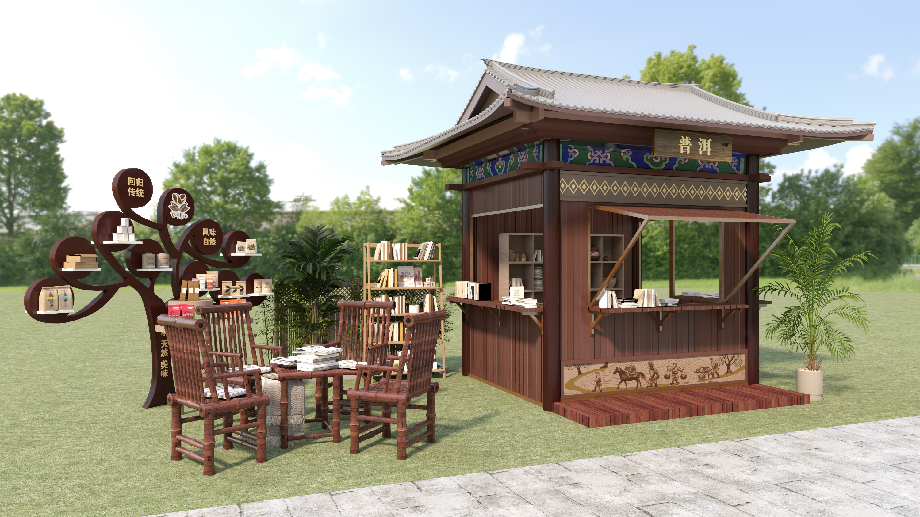 云南民族风格装饰陈展(亭子)设计 · 2024年方案汇总丨中国昆明丨郭大叔和星星崽-11