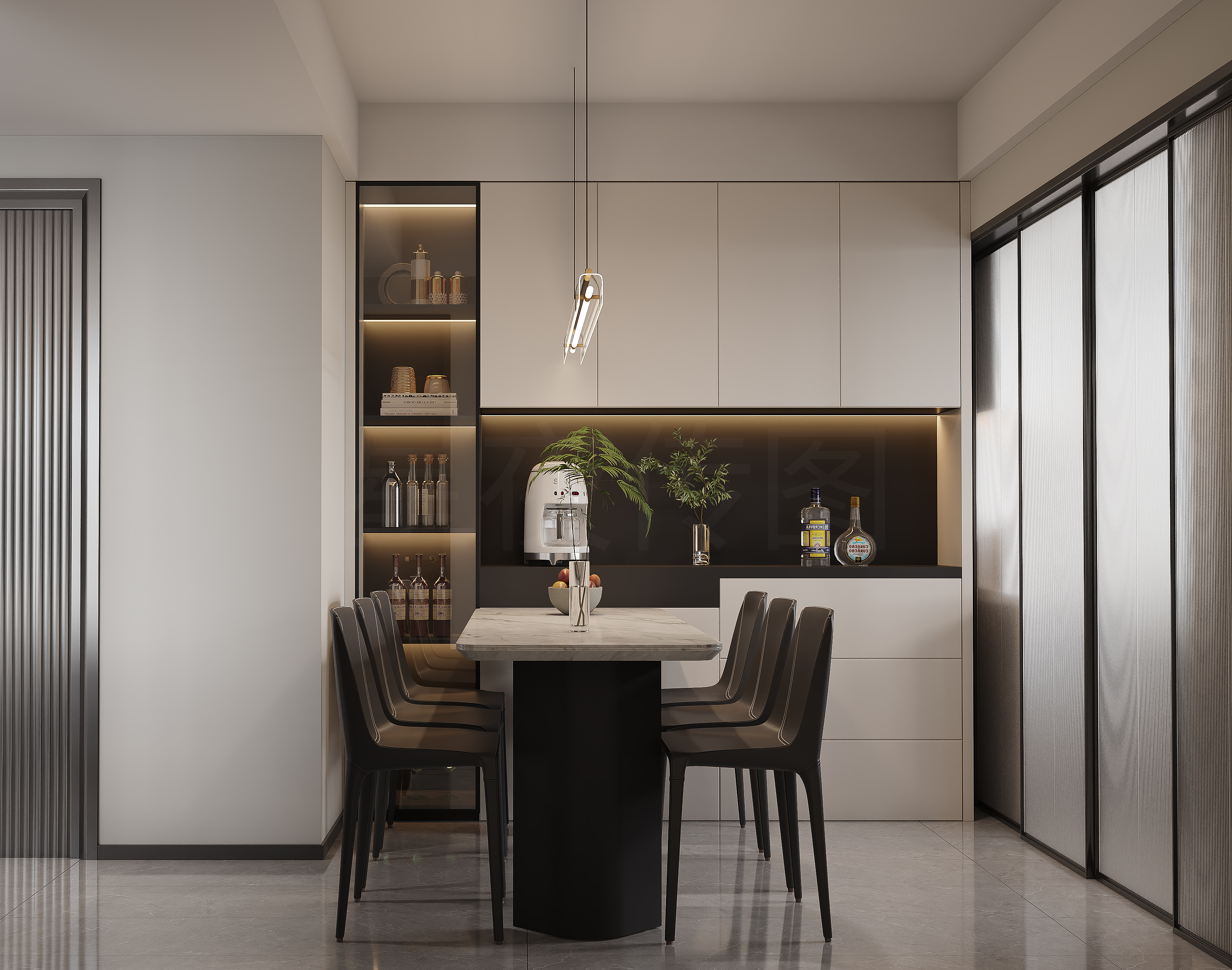 少即是奢，黑灰白勾勒的高级质感人居-6