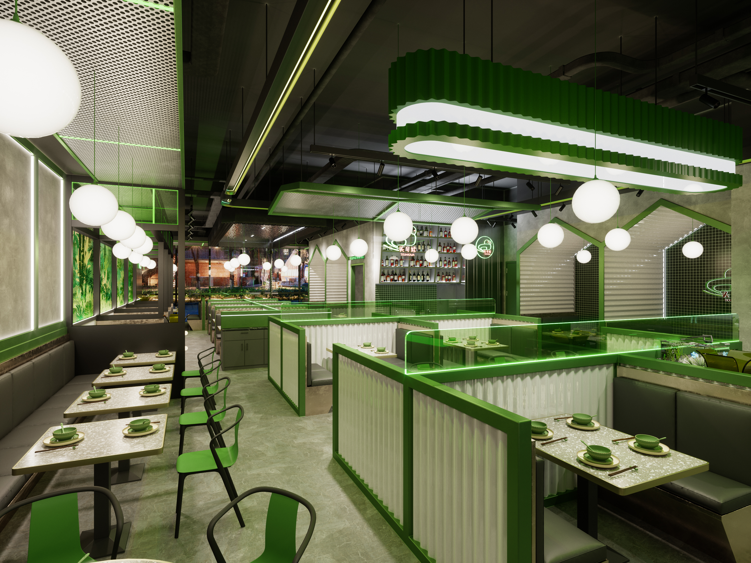 头号蛙丨餐饮店渲染-4