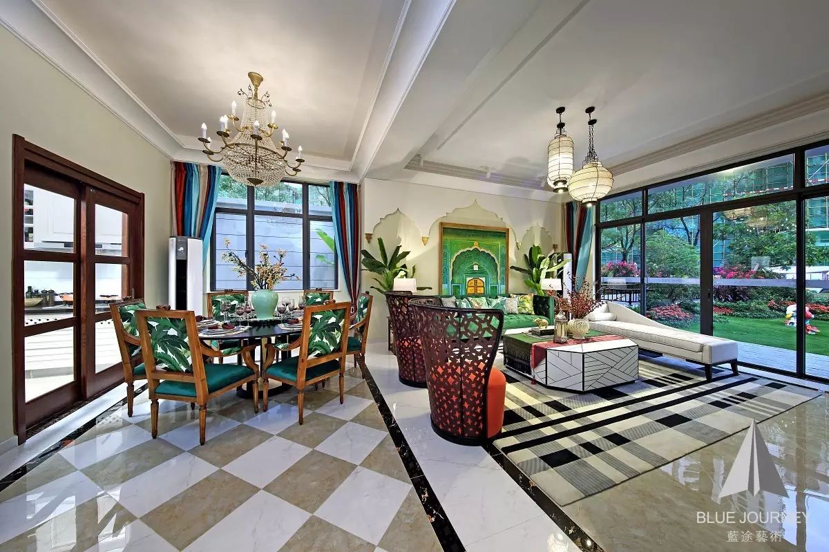 【軟裝設計】藍途新作 | 惠東小徑海岸城花園一期东南亚风格別墅樣板房-24