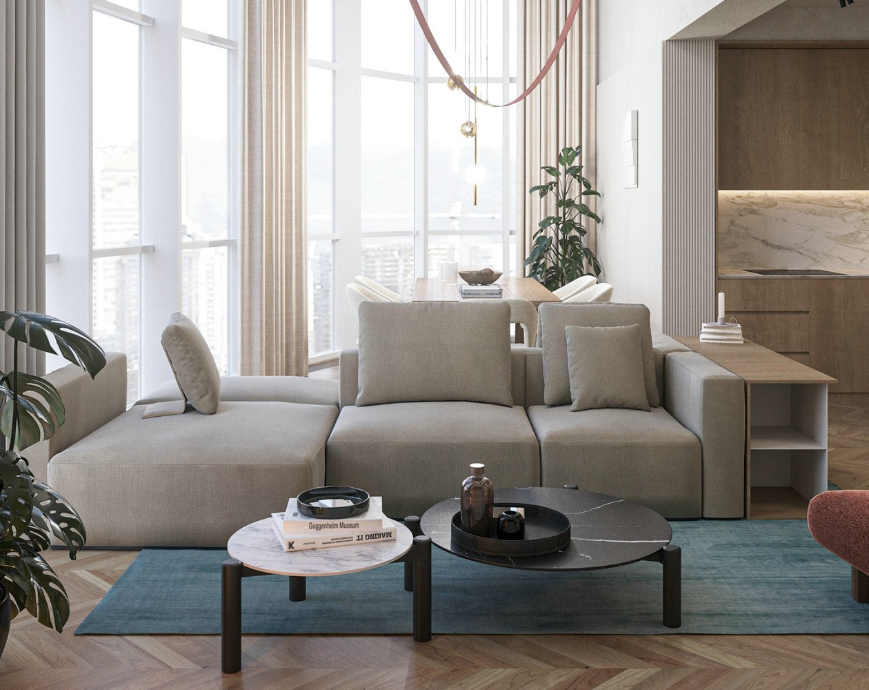 150㎡简约风公寓 舒适生活的本质-1