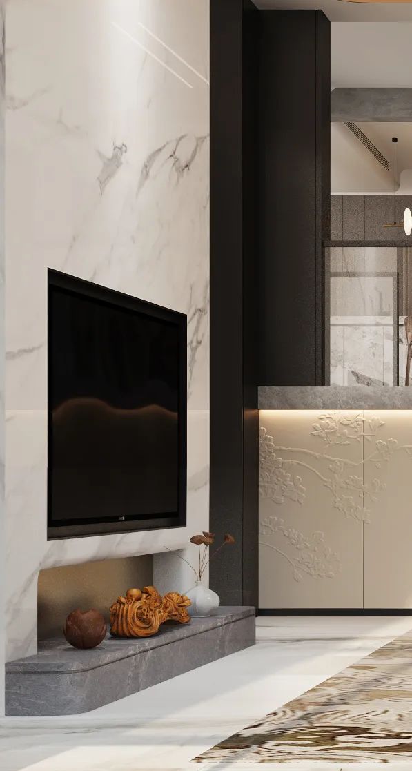 立于当下 静守自然 · 广州某别墅现代轻奢新中式设计丨中国广州丨广州W设计-6