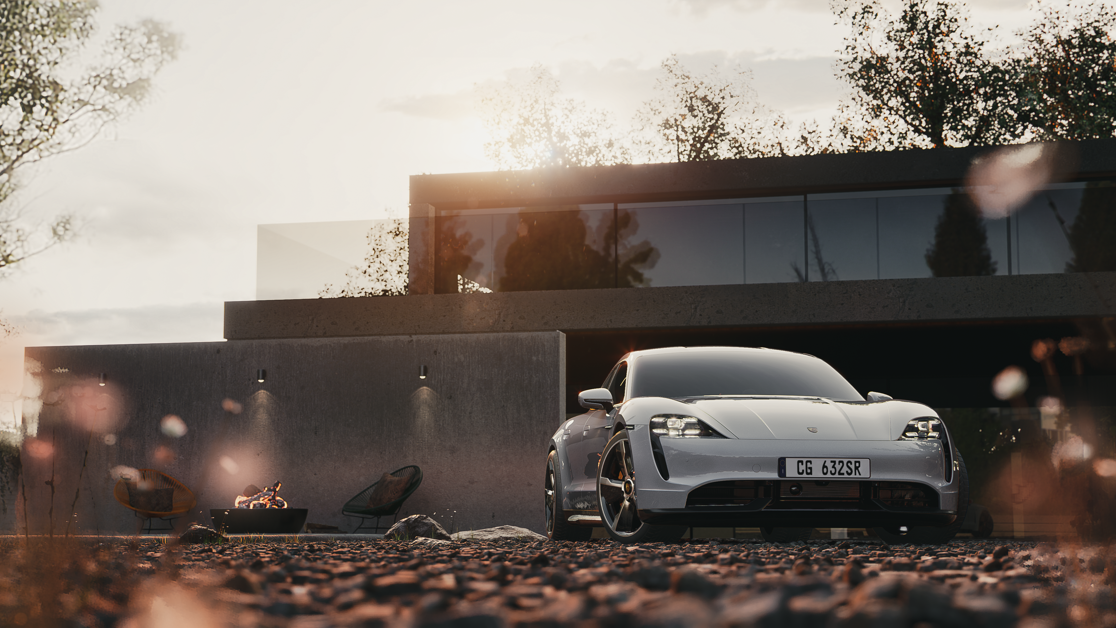 保时捷Taycan全电脑图形图像（注：CGI一般指Computer-generated imagery，即电脑生成图像或电脑图形图像 ） 丨Kim Hyung Sook-10