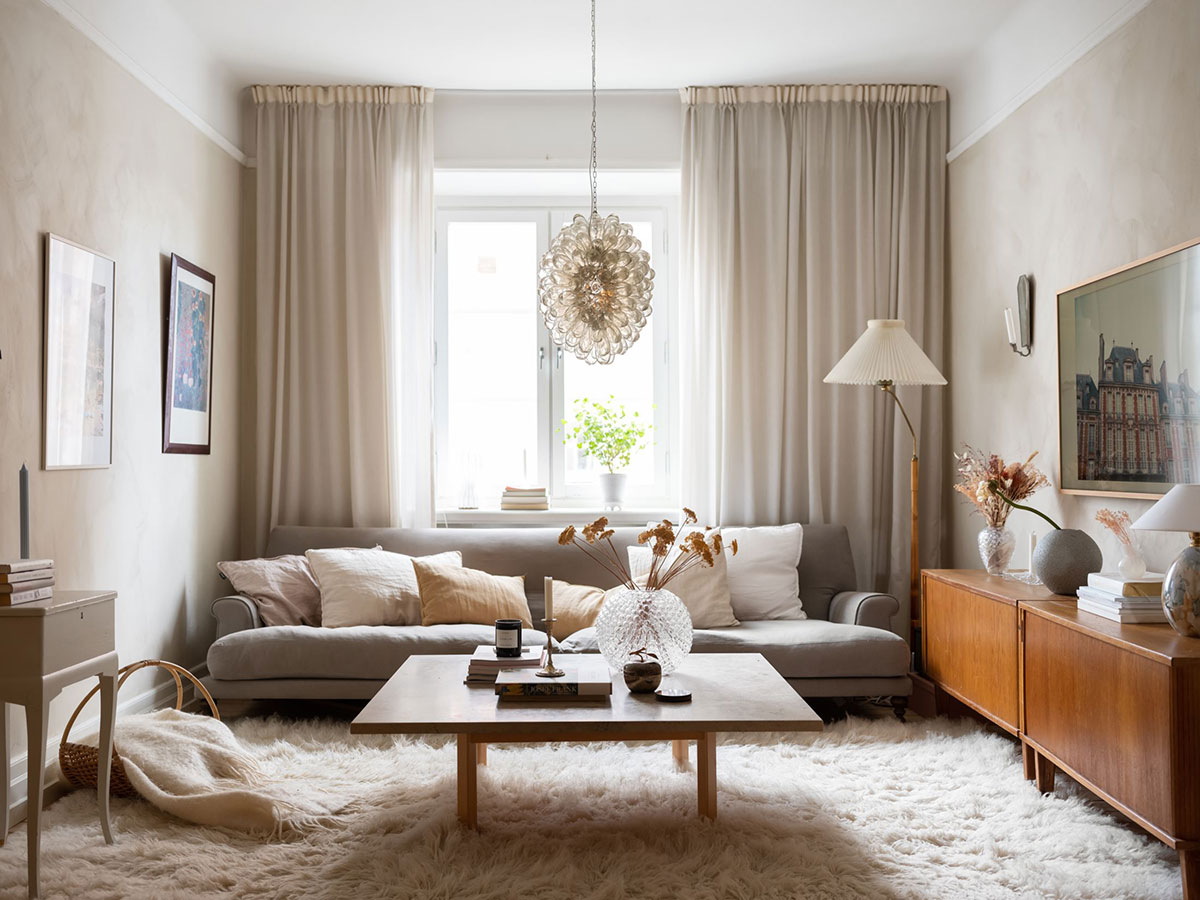 自然与复古 | 斯德哥尔摩温馨公寓设计-1