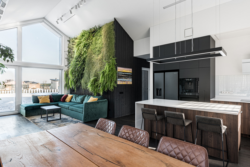 自然植物墙装饰的室内设计项目丨“室内工作室”（“Interjero lizdas”）-15