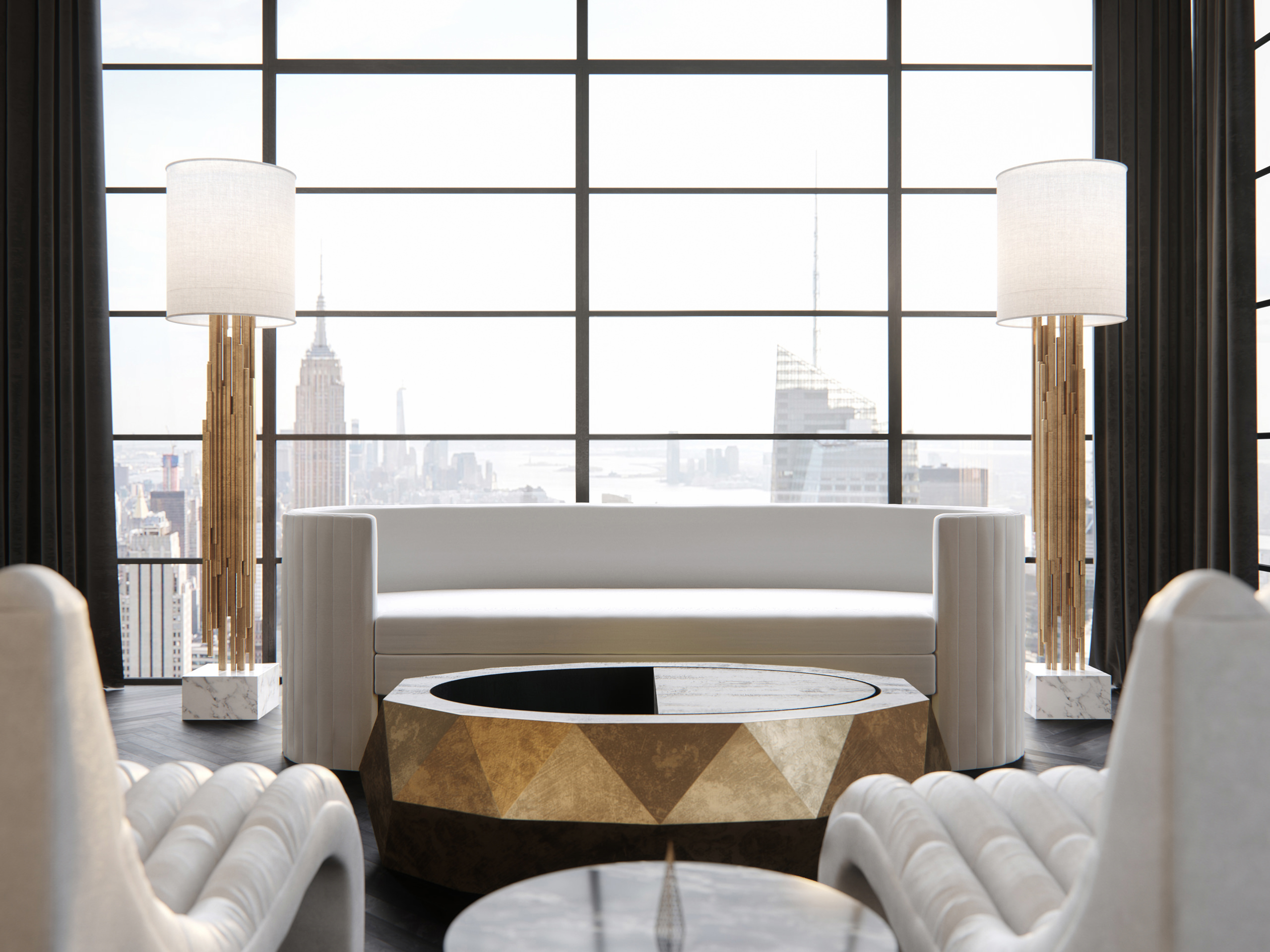 极简黑白空间中的奢华家具盛宴丨Lunas Visualization-11