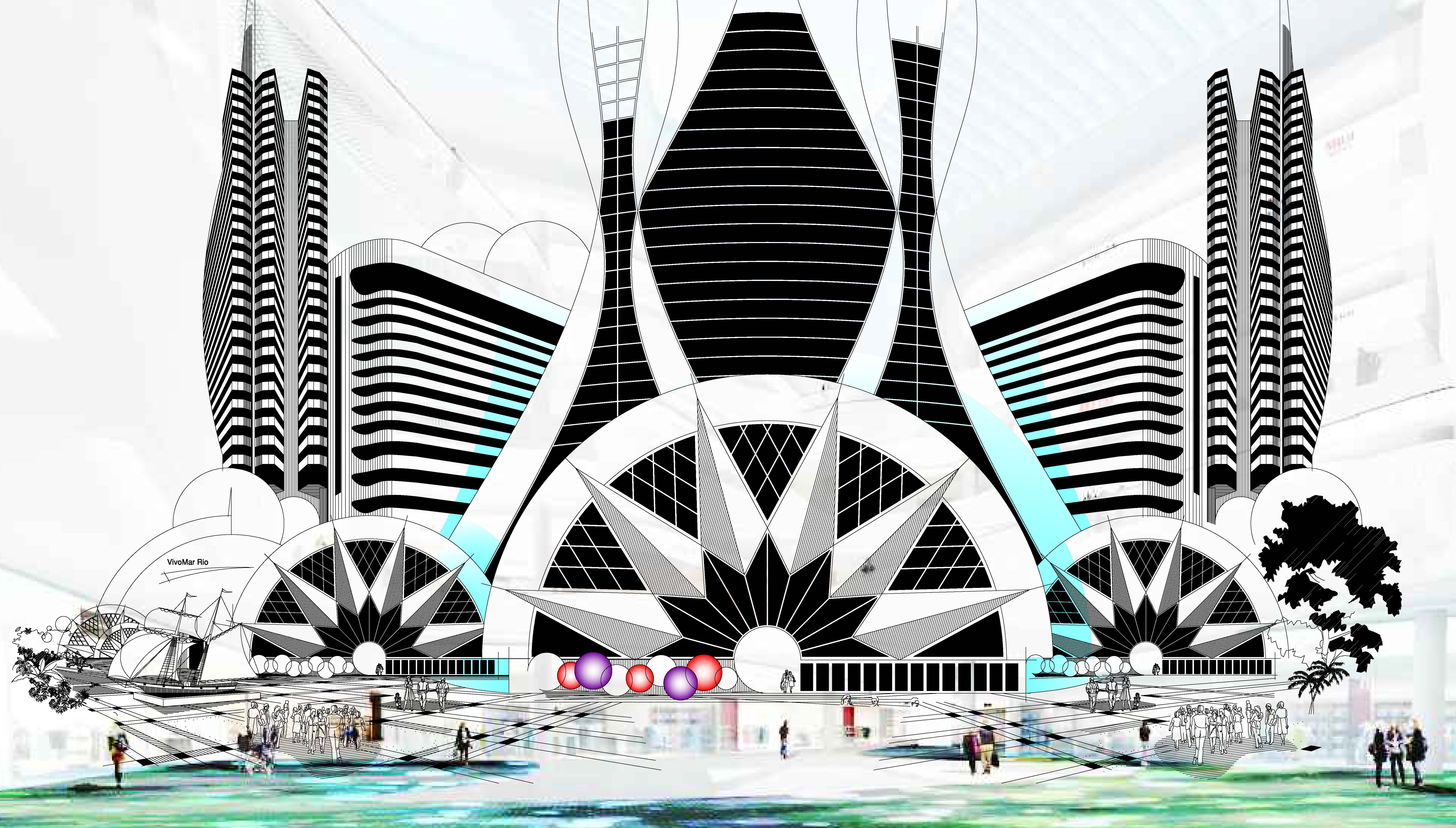 VivoMar · 绿色环保的未来办公餐饮酒店综合体设计-33