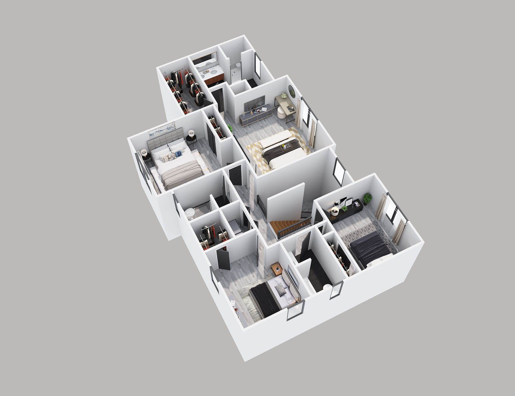 三维楼层平面图-32