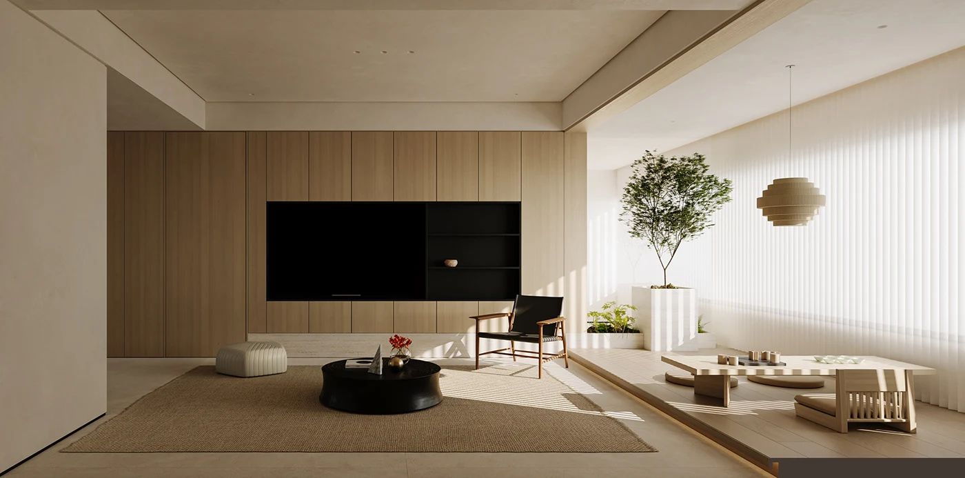 悬浮式电视背景墙设计-14