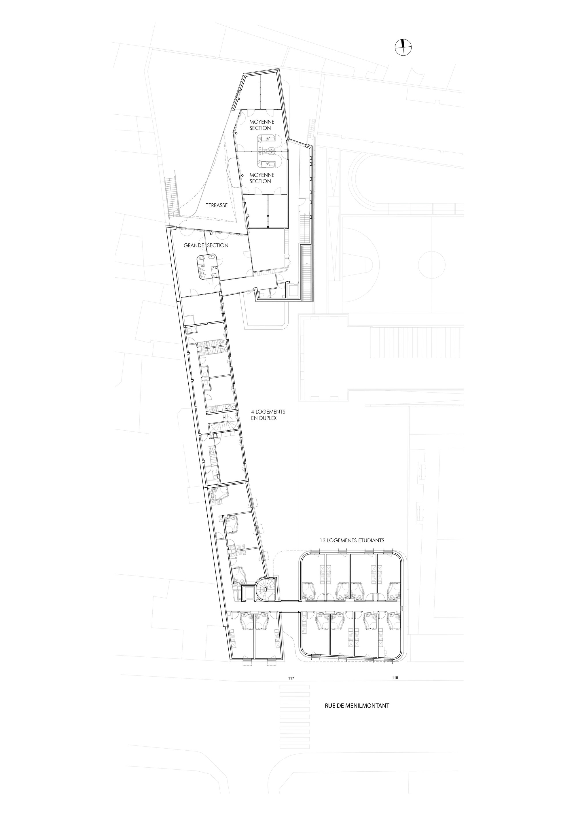 巴黎北区混合功能建筑 · 学生公寓与幼儿园-62