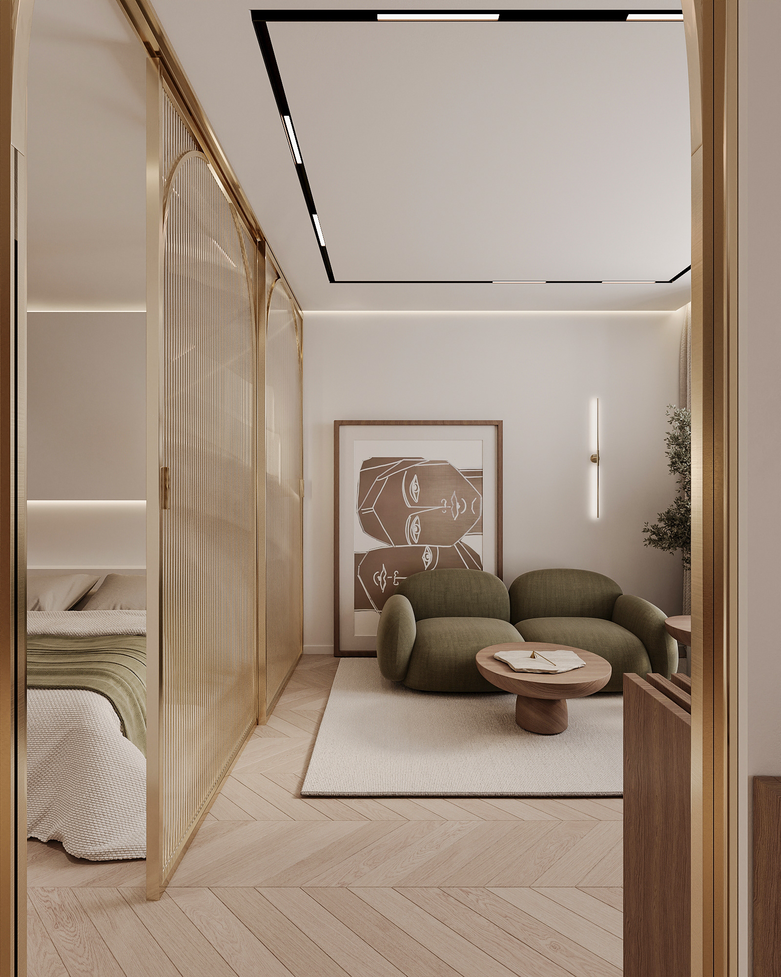 khaki & wood apartment-21
