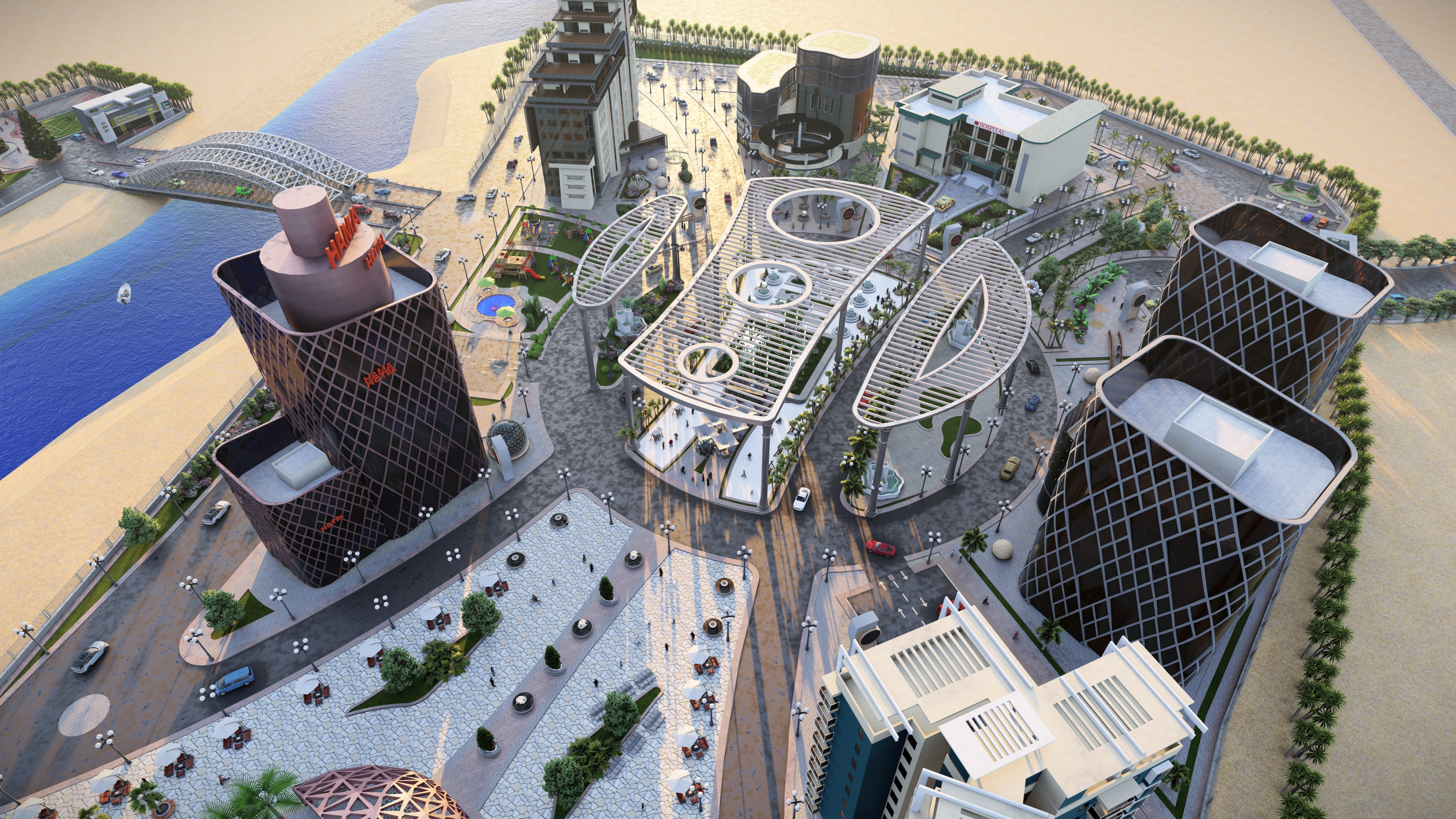 قريه سياحيه كامله علي مساحة 70 الف متر-1