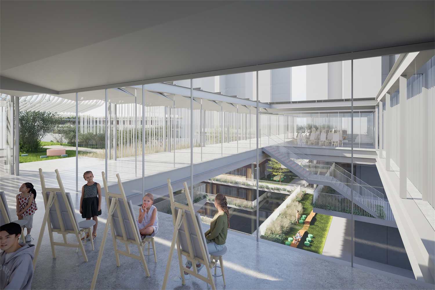 中标方案 | 立体书院：燕罗街道燕川九年一贯制学校新建工程 / 深大建筑设计院-拾陌工作室-18