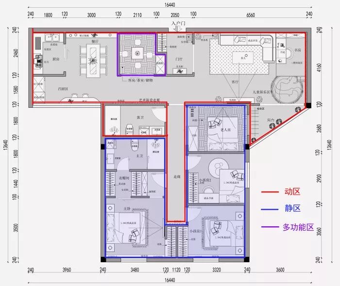 三代同堂的温馨家园 | 189 平 3 居爆改 5 居 3 厅双厨双卫-75