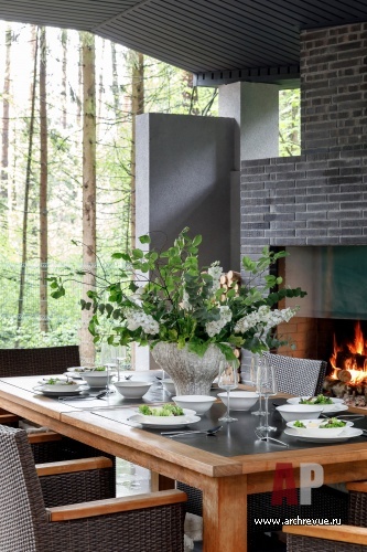 Современный 2-х этажный дом в отделке из черного ригельного кирпича, 300 кв. м-50