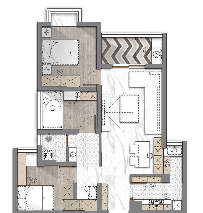 悠悠时光 | 温馨三口之家设计-2
