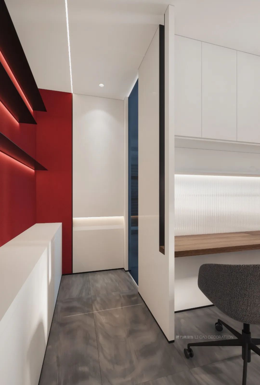 潮州市力高装饰 | 财富中心现代简约空间设计-20