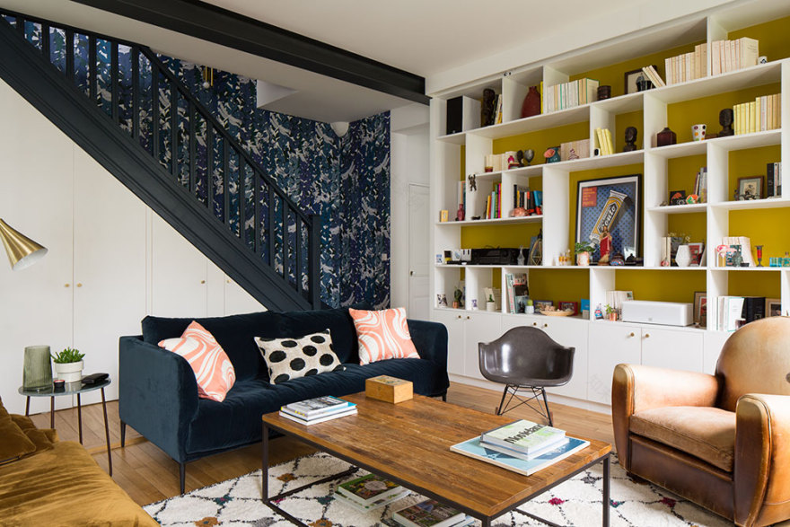 巴黎公寓的彩色风情设计-4