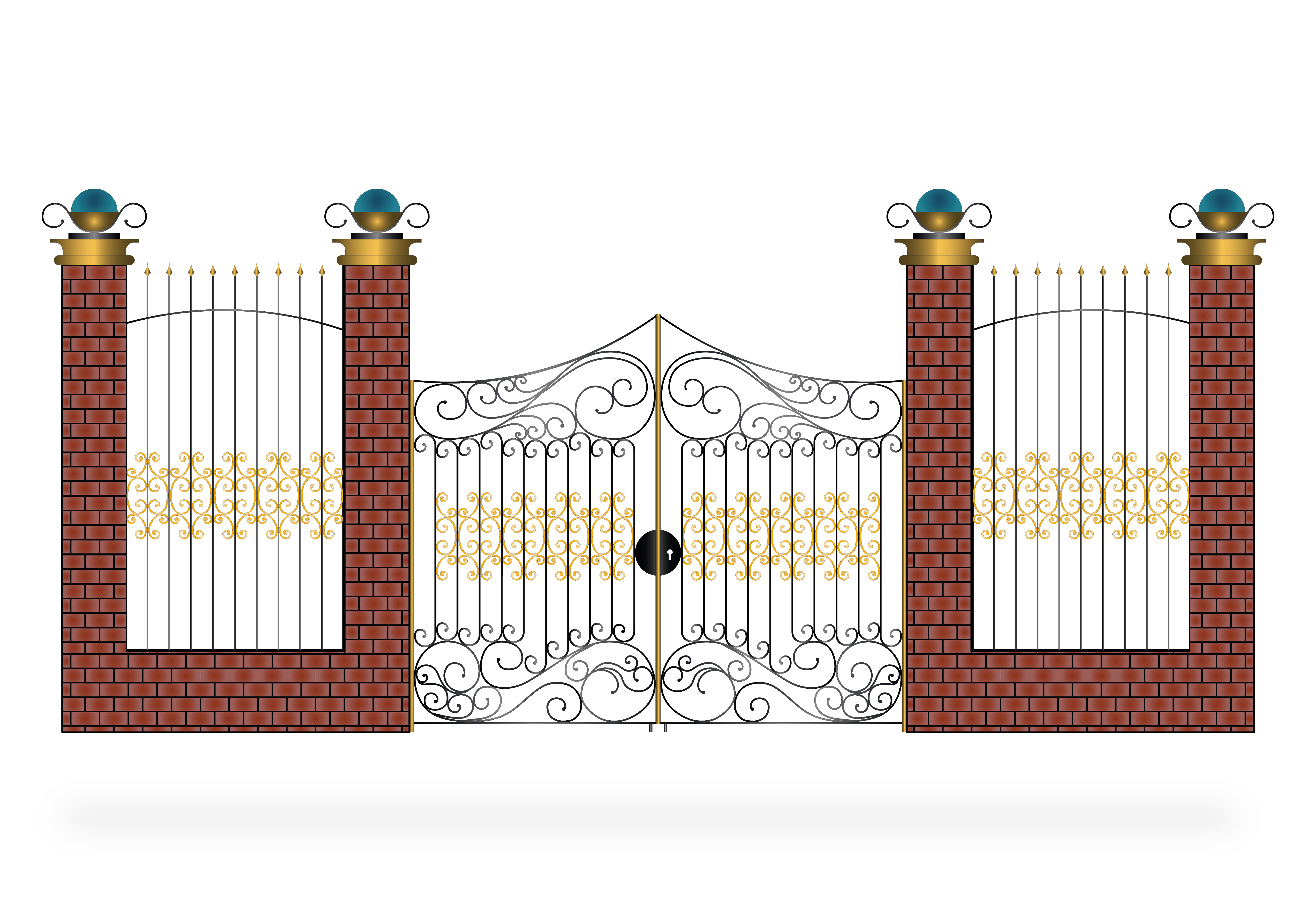 Wrought iron gates design , interior gates and handrail-0