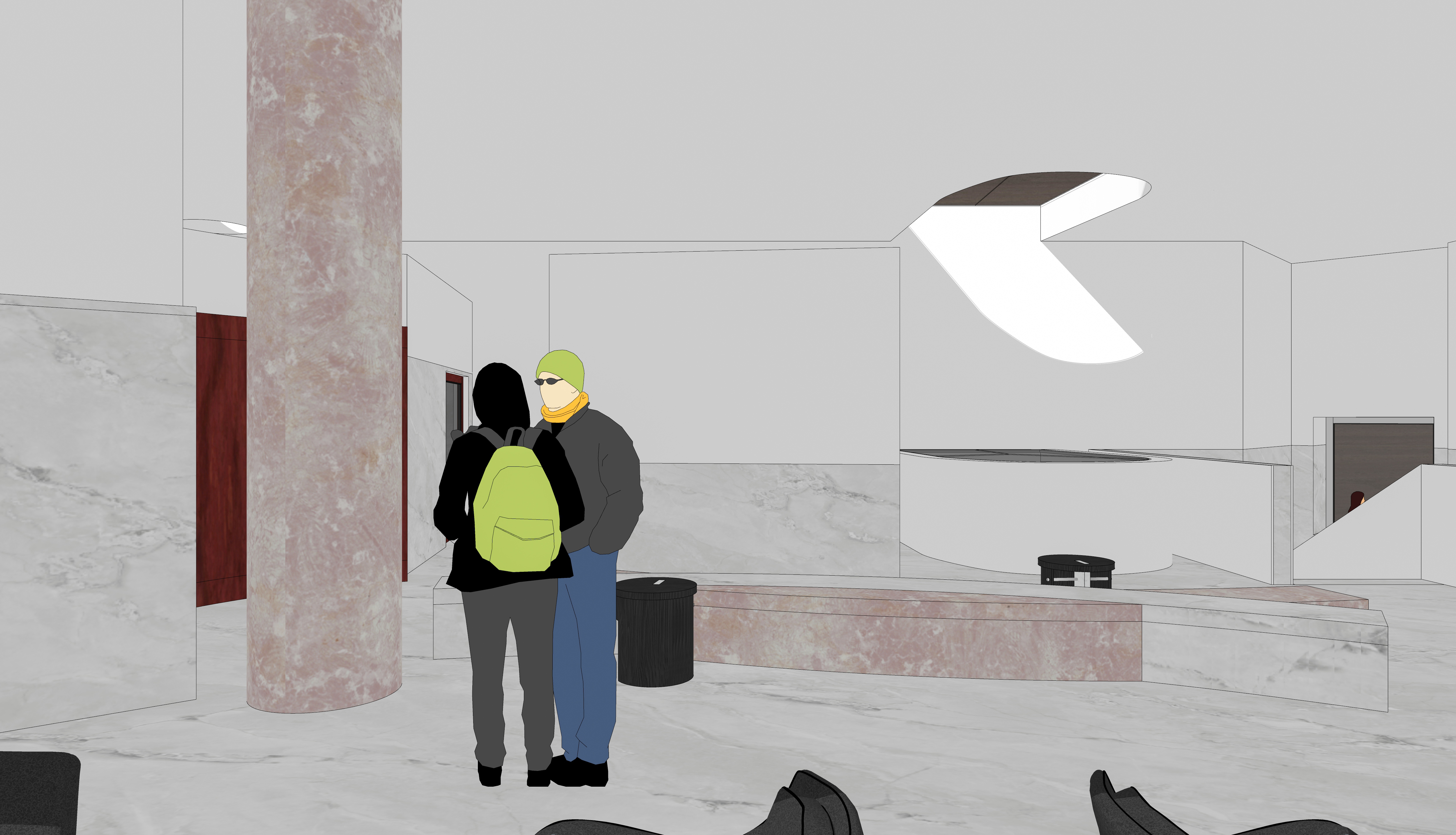 美术培训画室接待厅设计-29