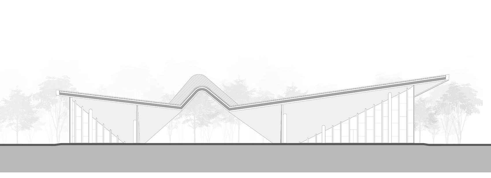 阆中赛城游客中心 | 山水间的现代飞翼-86