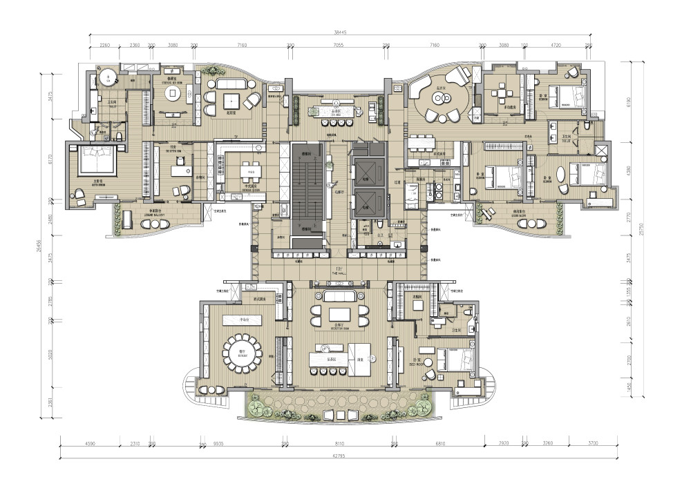 香港逸森建筑 | 梧桐山陈先生私人豪宅丨效果图+设计方案+施工图丨-12