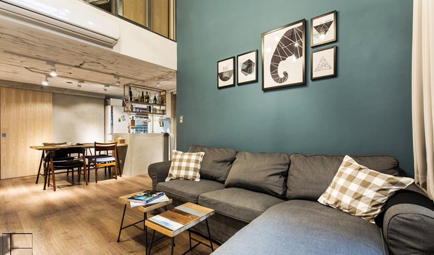 现代日式风！台北 26 坪挑高楼中楼亲子宅-0