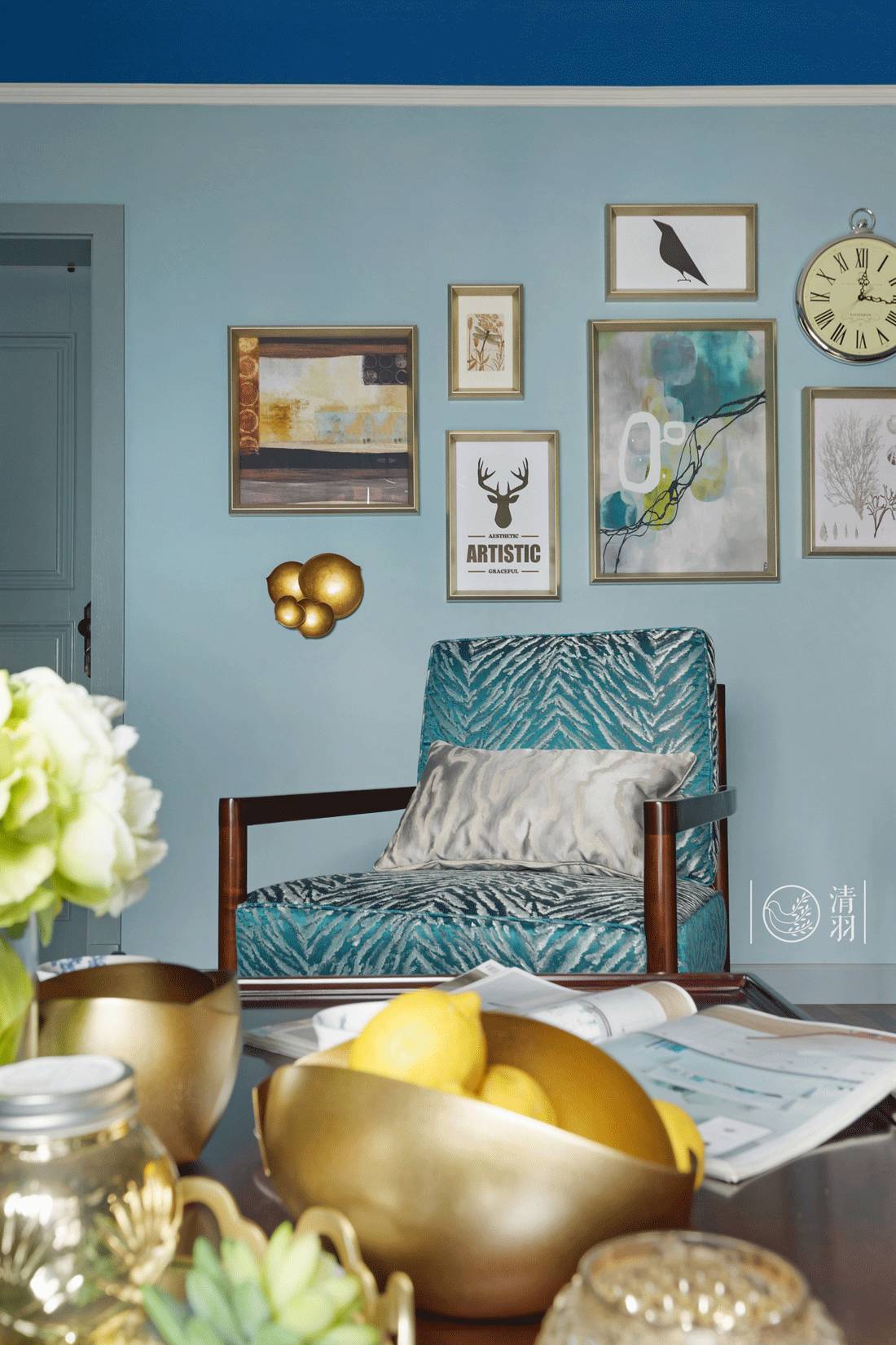 清羽设计 | 成都暗夜星空美式三居室-23